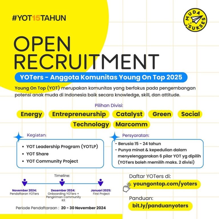 Open Recruitment Anggota YOTers