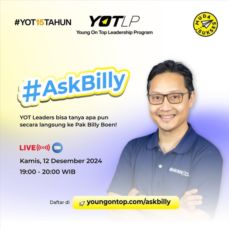 Yuk Ikutan #AskBilly Bareng Pak Billy Boen di YOT!