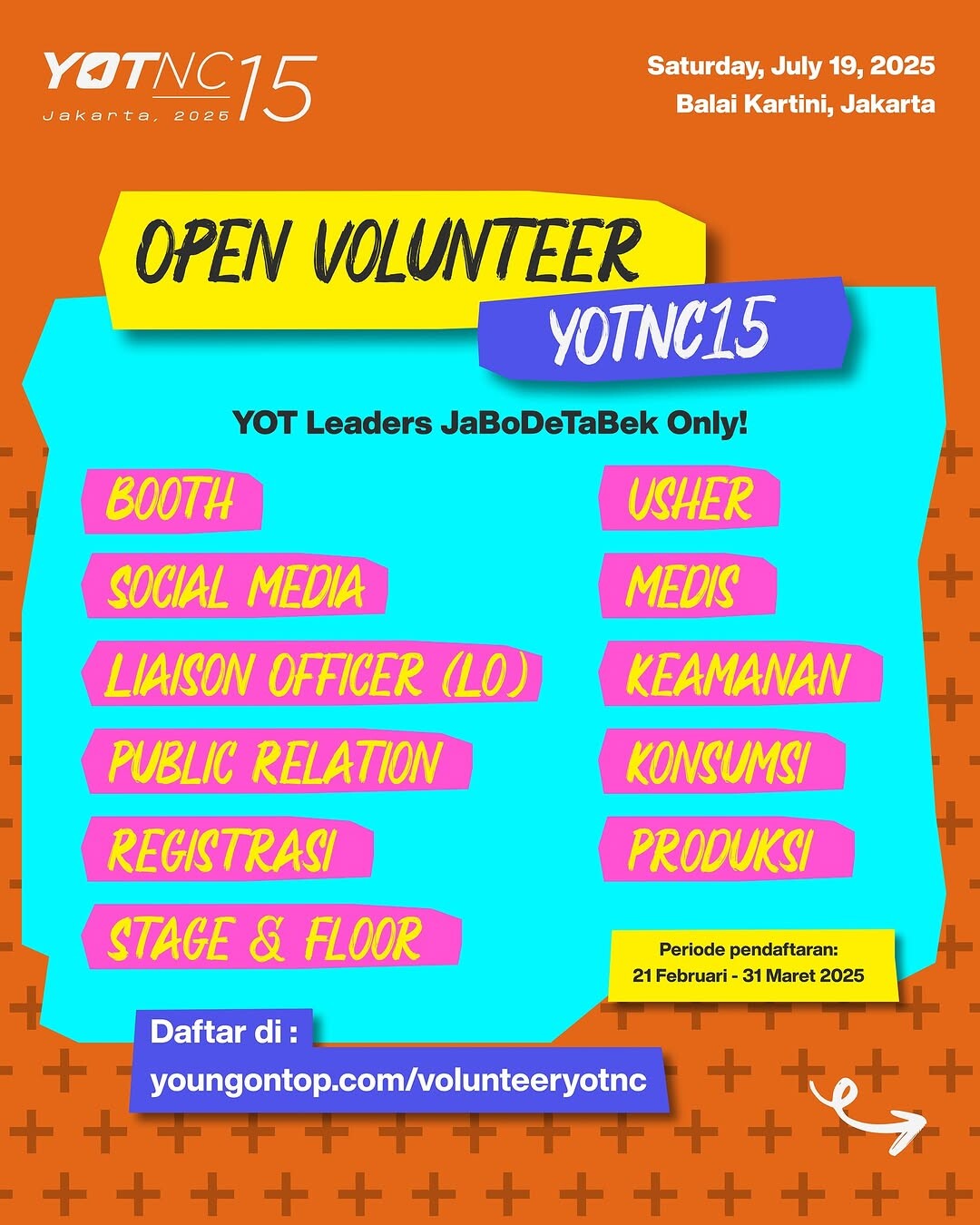 Open Volunteer YOTNC 15: Kesempatan Menjadi Bagian dari Acara Inspiratif!