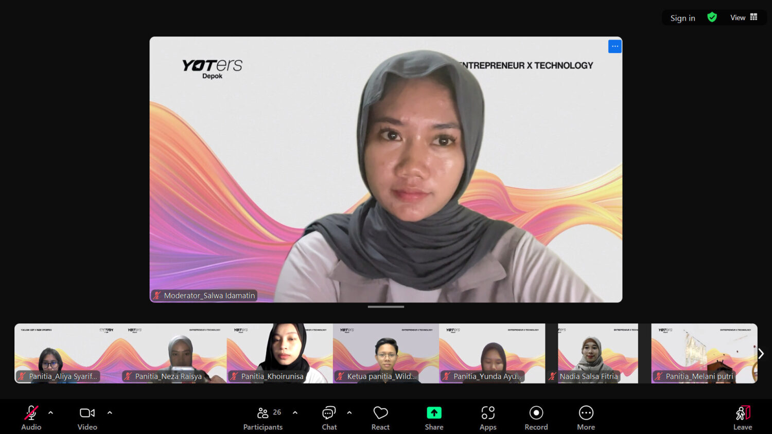 Seminar Technology & Entrepreneurship YOTers Depok