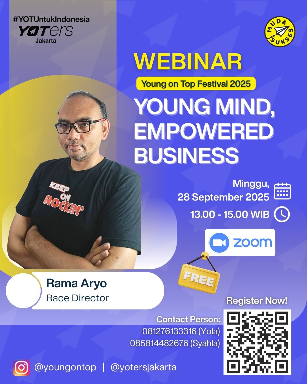 YOTers Jakarta - Webinar Young On Top Festival 2025 | Registrasi